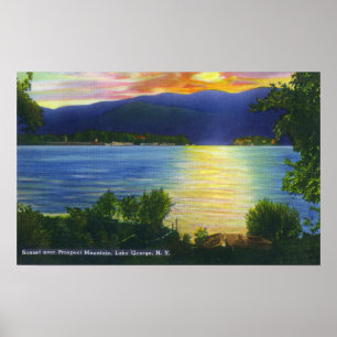 Sonnenuntergang Aussicht auf den Aussichtsberg Poster