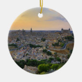 Sonnenuntergang Aussicht auf Toledo Spanien Keramik Ornament (Vorne)