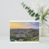 Sonnenuntergang Aussicht auf Toledo Spanien Postkarte (Stehend Vorderseite)
