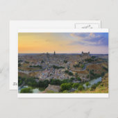 Sonnenuntergang Aussicht auf Toledo Spanien Postkarte (Vorne/Hinten)