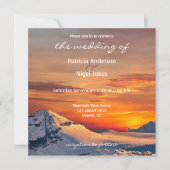 Sonnenuntergang Aussicht Hochzeit Einladung (Vorderseite)