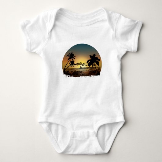 Sonnenuntergang Baby Strampler (Vorderseite)