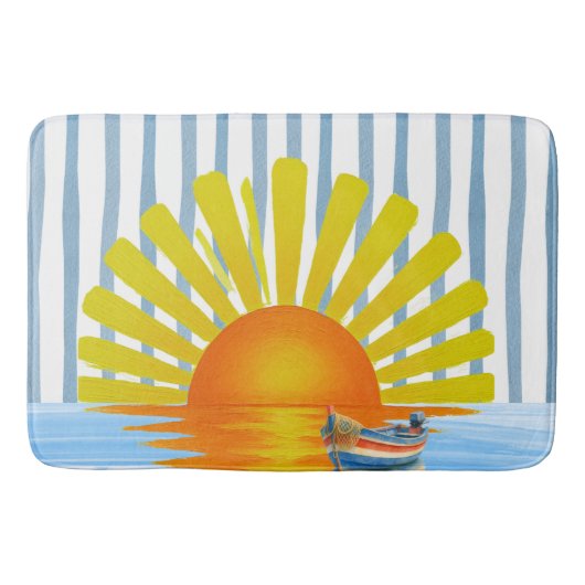 Sonnenuntergang Badematte (Vorderseite)