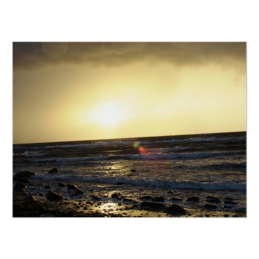 Sonnenuntergang Baltische See Poster (Vorderseite)