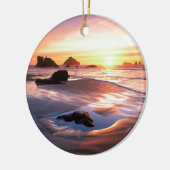 Sonnenuntergang Bandon Oregon Keramikornament (Links)