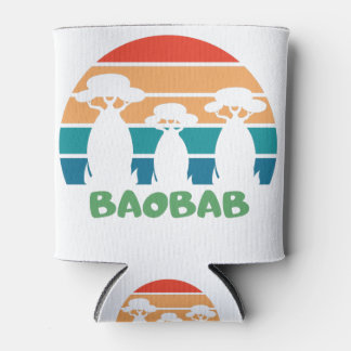 Sonnenuntergang Baobab Vintage Dosenkühler