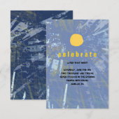 Sonnenuntergang Bar Bat Mitzvah Party Card Einladung (Vorne/Hinten)