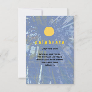 Sonnenuntergang Bar Bat Mitzvah Party Card Einladung