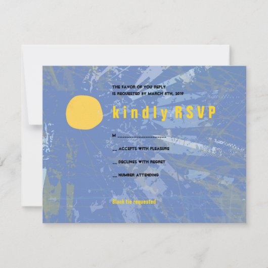 Sonnenuntergang Bar Bat Mitzvah Reply Card RSVP Karte (Vorderseite)