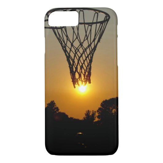 Sonnenuntergang Basketball mit Hacke und Netz Case-Mate iPhone Hülle (Rückseite)