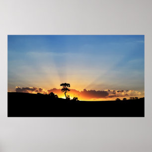 Sonnenuntergang-Bauernhof Londrina Poster