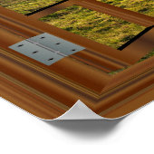 Sonnenuntergang Bauernhof Phantastische Fensterans Poster (Ecke)