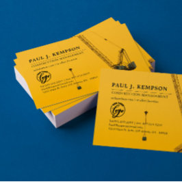 Sonnenuntergang | Baugewerbe Minimal Visitenkarte