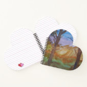 Sonnenuntergang Bäume Herz Notizblock (Innenseite)