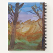Sonnenuntergang Bäume SpiralNotebook Notizblock (Rückseite)