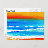 Sonnenuntergang Beach CricketDiane Ocean Art Postkarte (Vorne/Hinten)