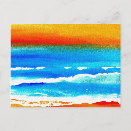 Sonnenuntergang Beach CricketDiane Ocean Art Postkarte