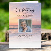 Sonnenuntergang Beach Foto Feier zum Leben Beerdig Programm