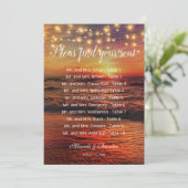 Sonnenuntergang Beach Hochzeit Tischnummer Chart (Stehend Vorderseite)
