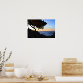Sonnenuntergang, Beach House, Cliff Poster (Küche)