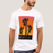 Sonnenuntergang Beach Palm Tree Funny Summer Vacat T-Shirt (Vorderseite)