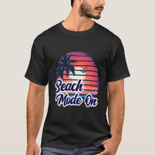 Sonnenuntergang Beach Palm Tree Sommerbetrieb Ho T-Shirt