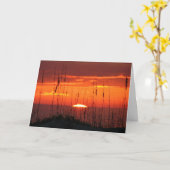 Sonnenuntergang Beach Sympathy Card Karte (Gelbe Blume)