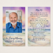 Sonnenuntergang Beerdigung Foto Gedenkkarte (Vorne & Hinten)