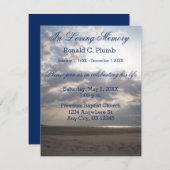 Sonnenuntergang| Beerdigung| Gedenkdienst Einladung (Vorne/Hinten)