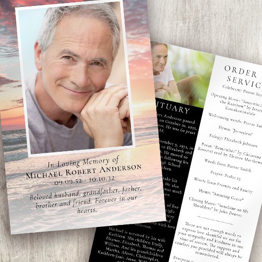 Sonnenuntergang | Beerdigungsauftrag des Dienstpro