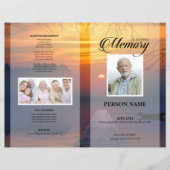 Sonnenuntergang Beerdigungsvorlage (Vorderseite)