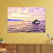 Sonnenuntergang bei Bali-Straße Leinwanddruck (Insitu (Wohnzimmer))