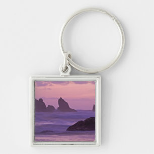 Sonnenuntergang bei Bandon Beach Sea Stacks. Schlüsselanhänger