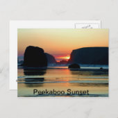 Sonnenuntergang bei Bandon, Oregon Postkarte (Vorne/Hinten)