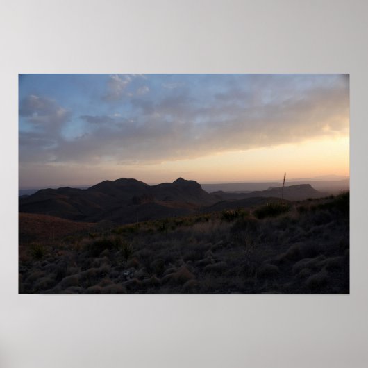 Sonnenuntergang bei Big Bend Poster (Vorne)