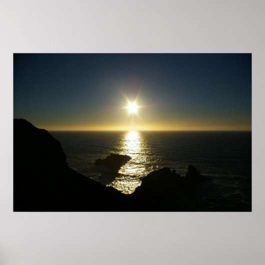 Sonnenuntergang bei Big Sur Poster (Vorne)