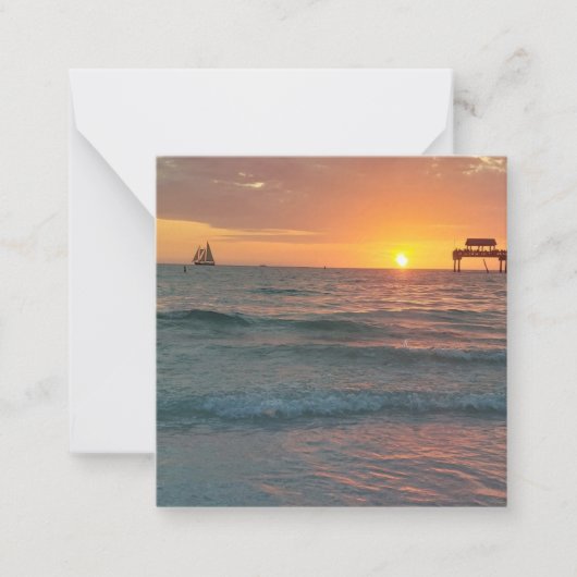 Sonnenuntergang bei Clearwater Beach Magnet Mitteilungskarte (Vorderseite)