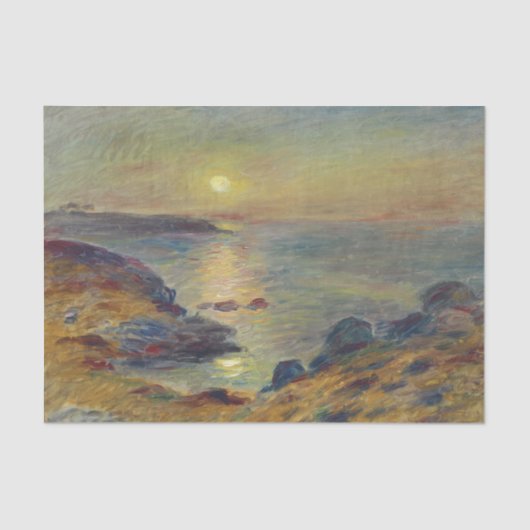 Sonnenuntergang bei Douarnenez Seidenpapier (Vorderseite)