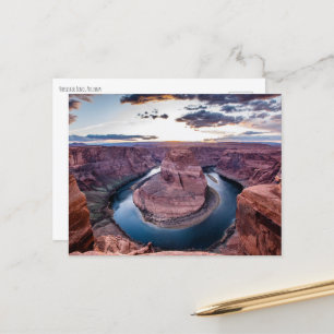 Sonnenuntergang bei Horsehoe Bend Postkarte