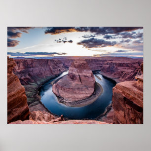 Sonnenuntergang bei Horseshoe Bend Poster
