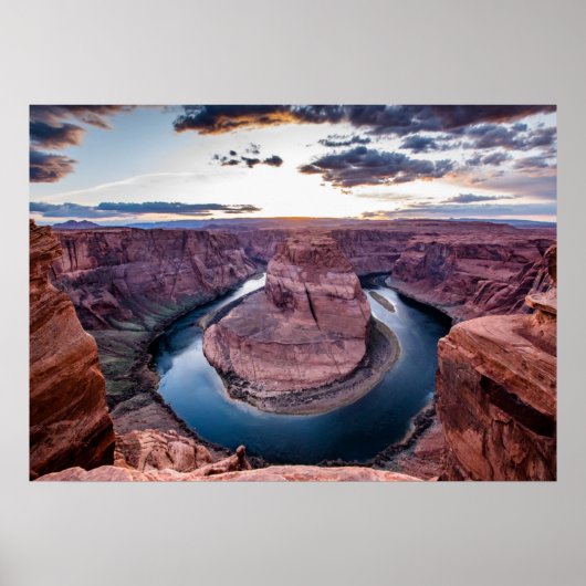 Sonnenuntergang bei Horseshoe Bend Poster (Vorne)