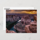 Sonnenuntergang bei Horseshoe Bend Postkarte (Vorne/Hinten)