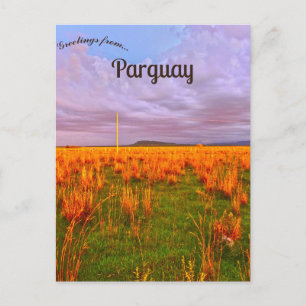 Sonnenuntergang bei Itape Paraguay Postkarte
