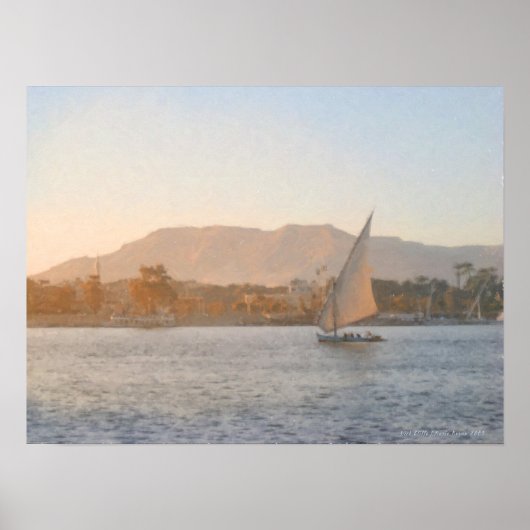 Sonnenuntergang bei Luxor Print Poster (Vorne)