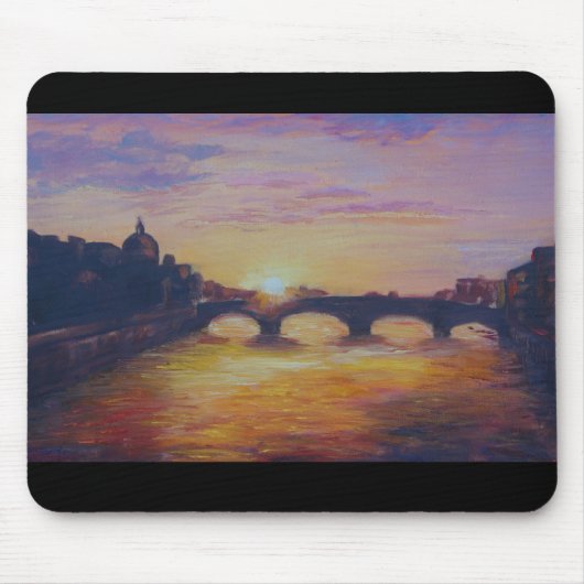 Sonnenuntergang bei Ponte Vecchio Mousepad (Vorne)