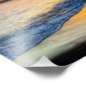 Sonnenuntergang bei Schwarz-Rock-Foto Fotodruck (Ecke)