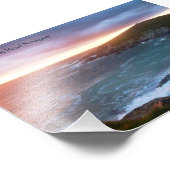 Sonnenuntergang bei Towan Head Newquay Cornwall En Fotodruck (Ecke)