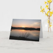 Sonnenuntergang - Beileid Karte (Gelbe Blume)