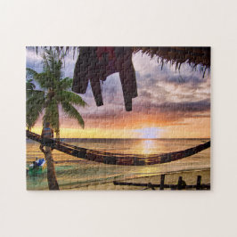 Sonnenuntergang beim letzten Grenztauchgang in Siq Puzzle