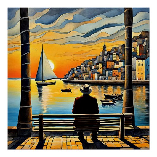 Sonnenuntergang beobachten 1 poster (Vorderseite)